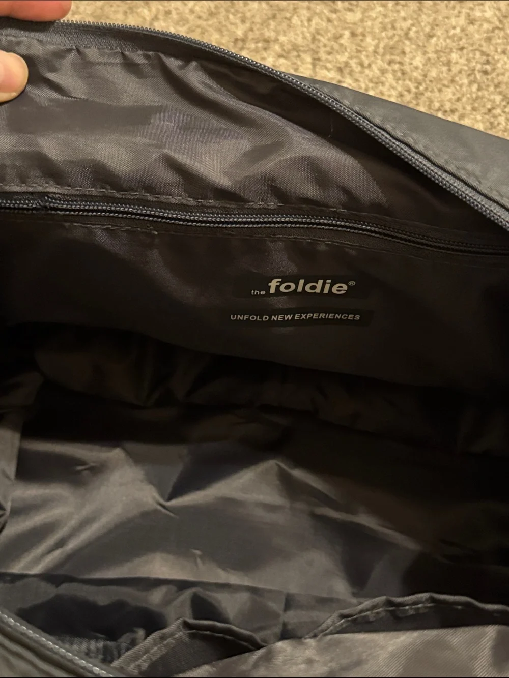 The Foldie Gray Foldable Travel Carry-on Tote